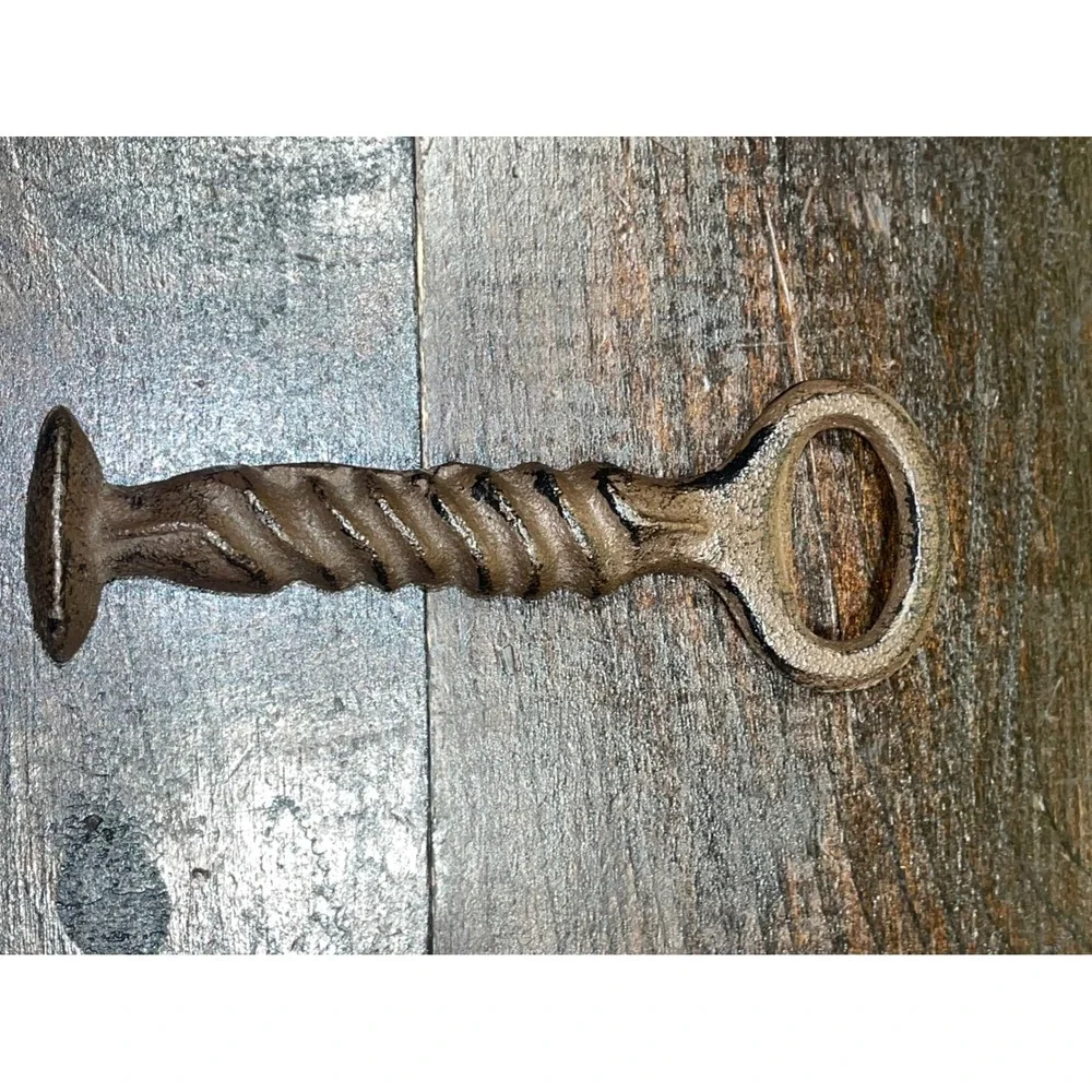 Rustic Cast‎ Iron Bottle Opener Railroad Spike Style Barware Beer Soda Opener